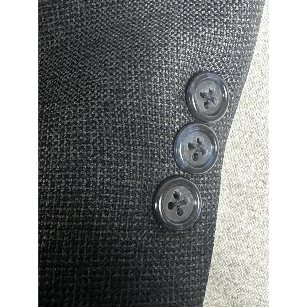 Brooks Brothers Blazer Mens 45R Charcoal Grey Wool Two‎ Button